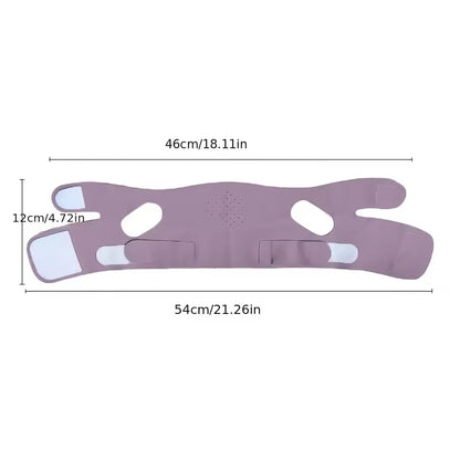 Overnight Face Lift Band with Graphene Fiber - Double Chin Reducer & Jawline Definer, Washable Reusable Beauty Strap 5 Sizes
